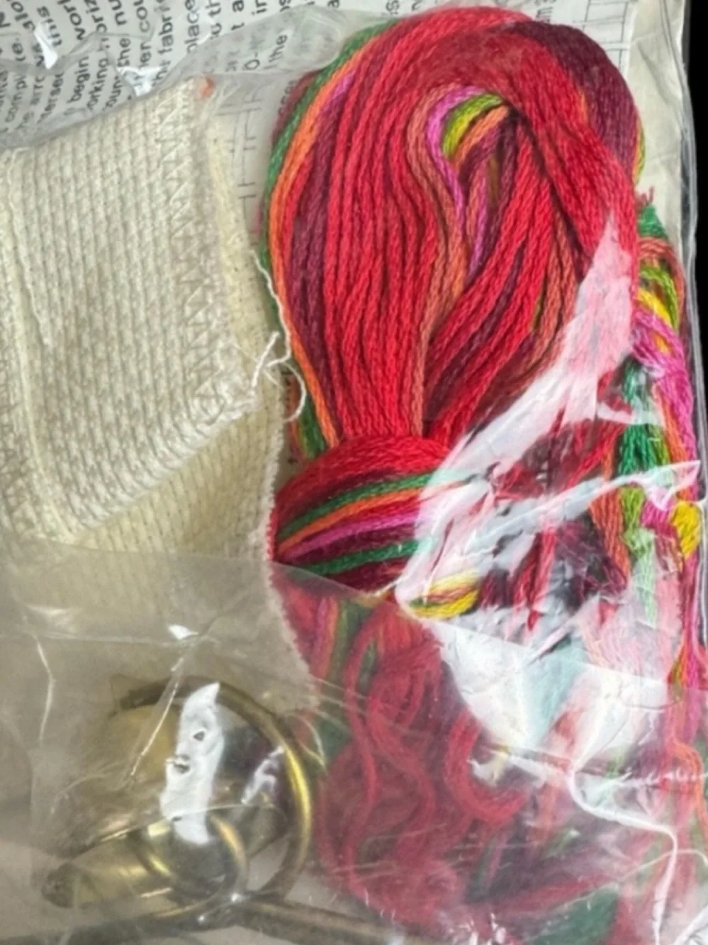 Vintage New in Package Creative Circle Holiday Bell Pull Embroidery Craft Kit